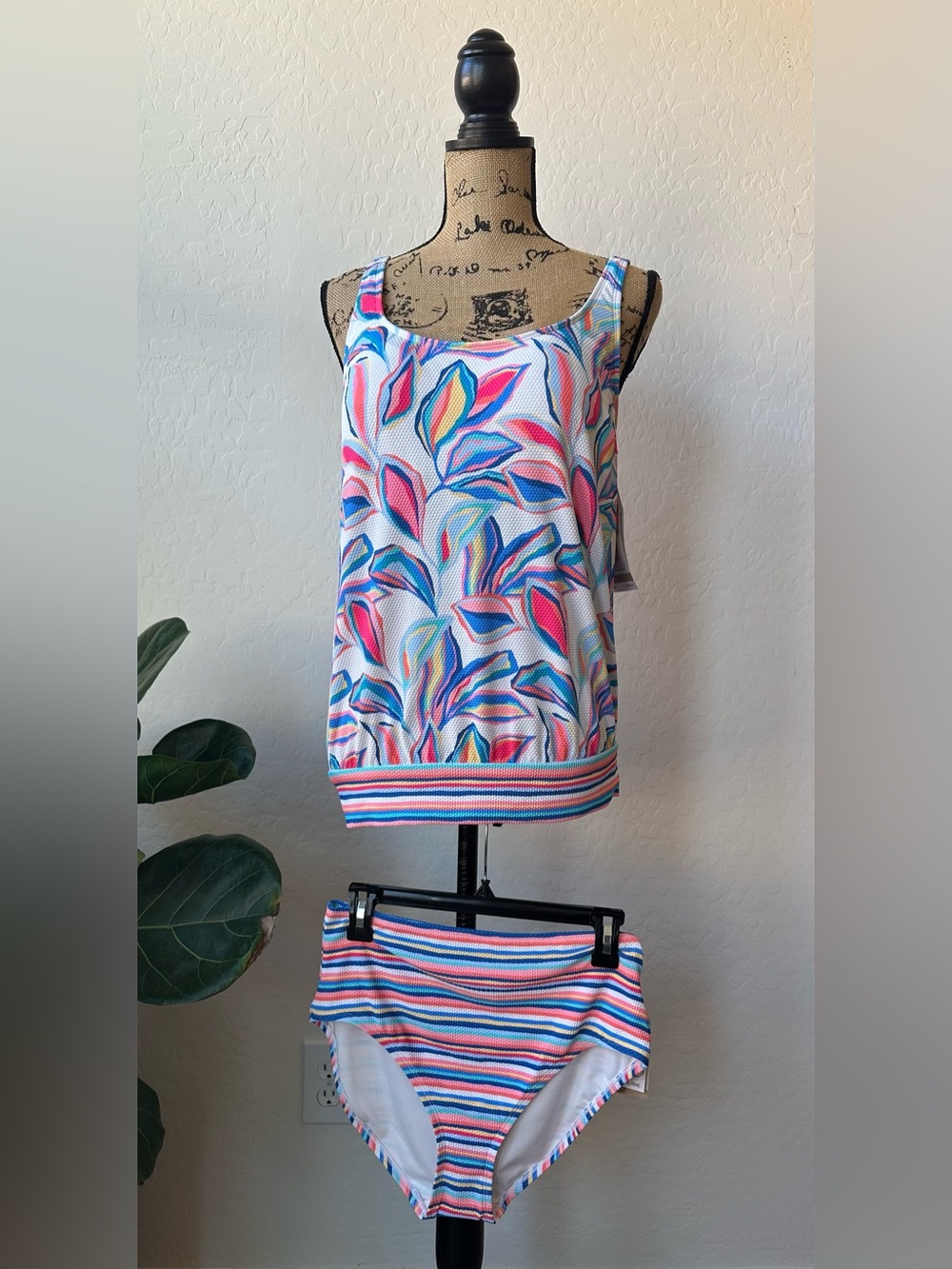 Beach House Swim Multicolor Leaf-Print Two Piece Bikini Set